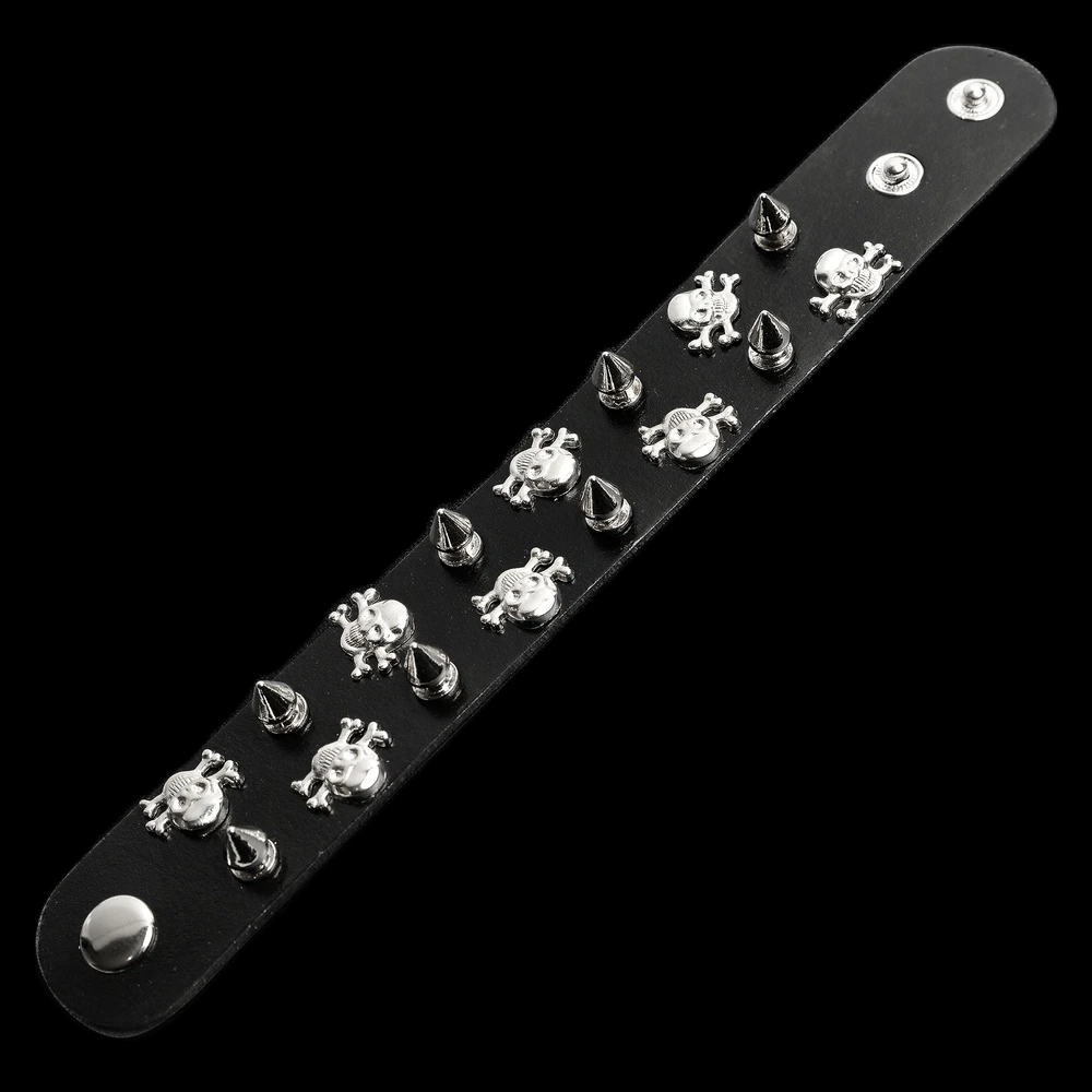skulls, spikes, 'n bones bracelet