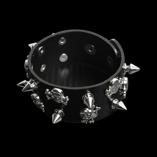 skulls, spikes, 'n bones bracelet